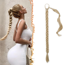 66cm Lang Braid Extensions Pferdeschwanz Haarteil - Blond Gemischt