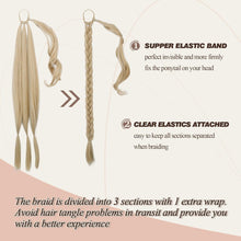 66cm Blond Gemischter Braid Pferdeschwanz Haarverlängerung