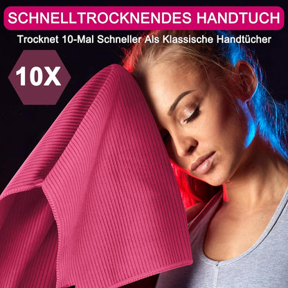 Mikrofaser Handtuch Set Schnelltrocknend für Fitness Sport Camping