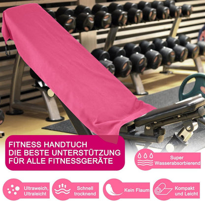 Mikrofaser Handtuch Set Fitness Sport Camping Reise 100x50cm 3er Pack Rosa