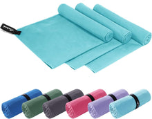 Mikrofaser Handtuch Set Schnelltrocknend Kompakt Rutschfest 100x50cm