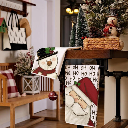 Weihnachtsdeko 2er Geschirrtuch Christmas Decorations 40x60 Tisch Deko Küche Weihnachts Geschenke
