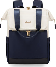 Rucksack Damen Blau mit Laptopfach 15,6 Zoll wasserdicht elegant Uni