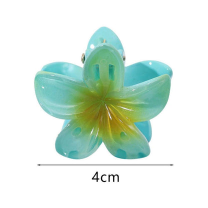 6er Set Blumen Haarklammern 4cm Acryl Haarspangen für Mädchen-Frauen