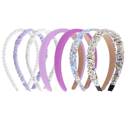 Modische Stirnbänder Damen 7-teiliges Mädchen-Stirnband-Set Glitzernde