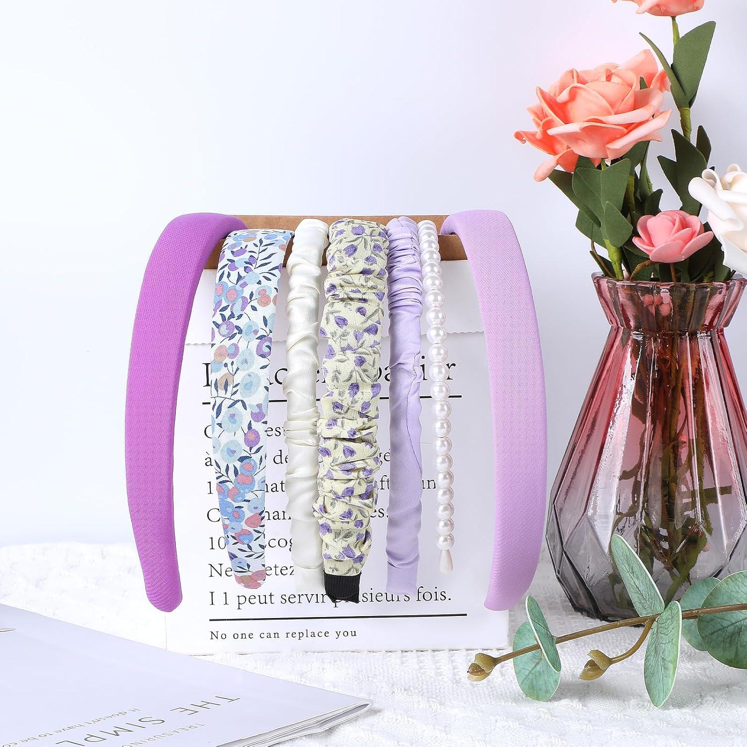 Modische Stirnbänder Damen 7-teiliges Mädchen-Stirnband-Set Glitzernde