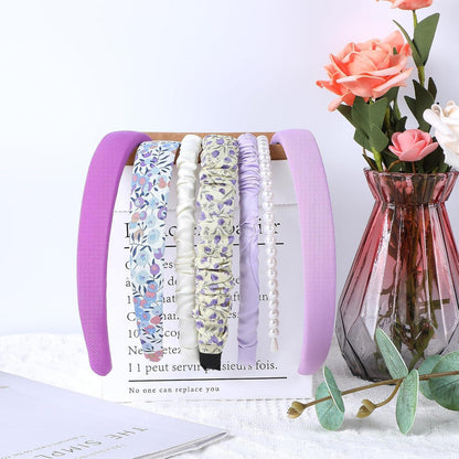 Modische Stirnbänder Damen 7-teiliges Mädchen-Stirnband-Set Glitzernde