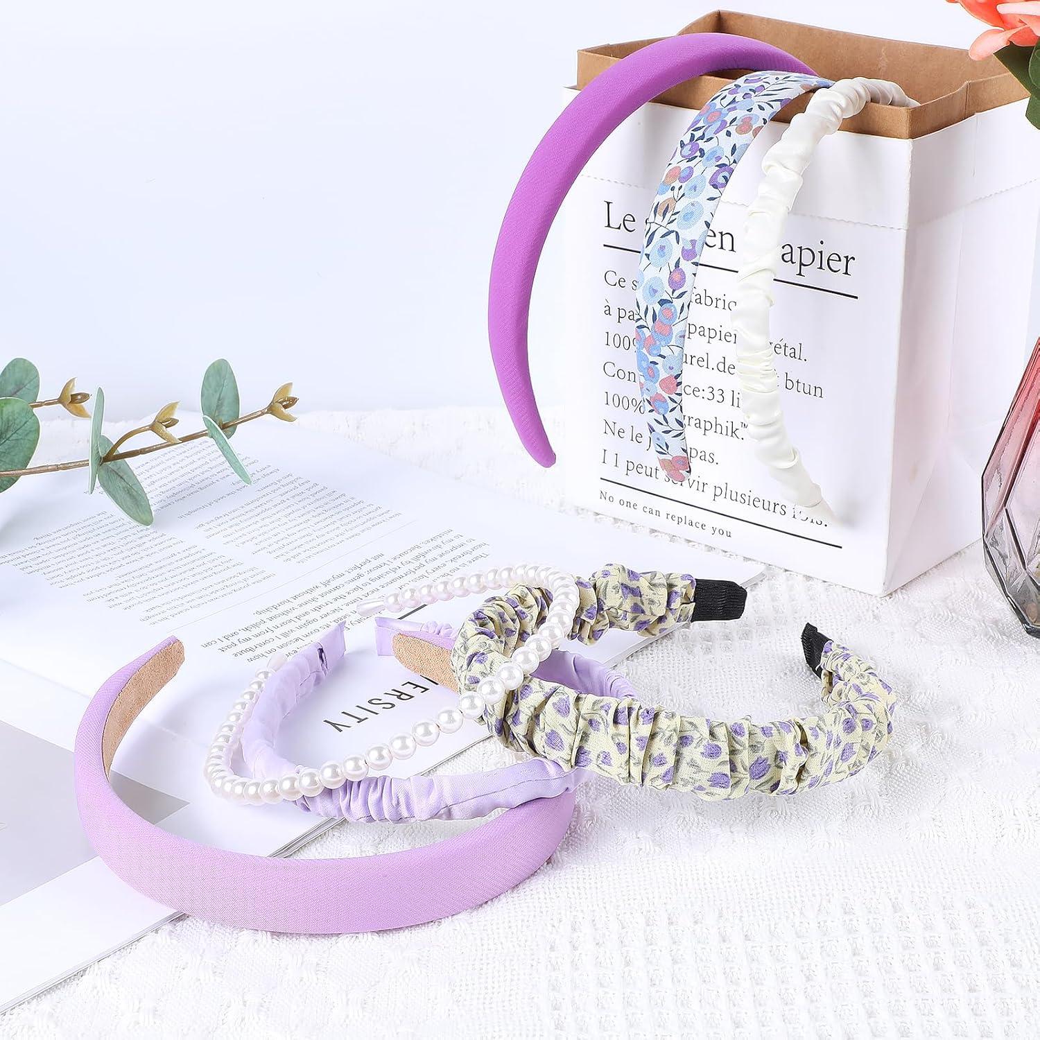 Modische Stirnbänder Damen 7-tlg. Rutschfestes Mädchen-Stirnband-Set