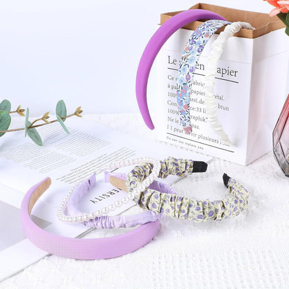Modische Stirnbänder Damen 7-tlg. Rutschfestes Mädchen-Stirnband-Set