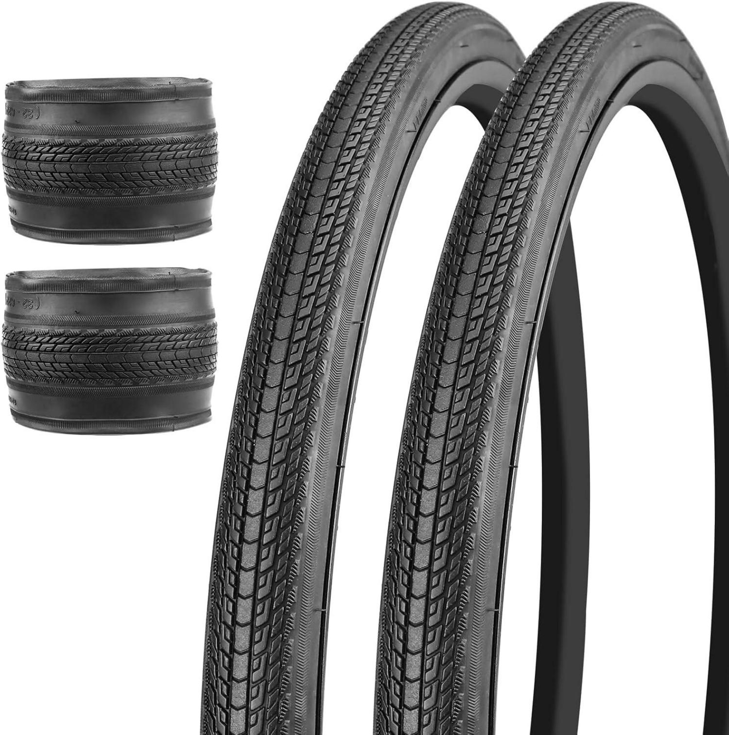 MEGHNA 2er Pack Rennrad Reifen 700x28c Slick-Reifenprofil