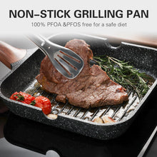 Antihaft-Grillpfanne mit Deckel 28 cm - Granitbeschichtung