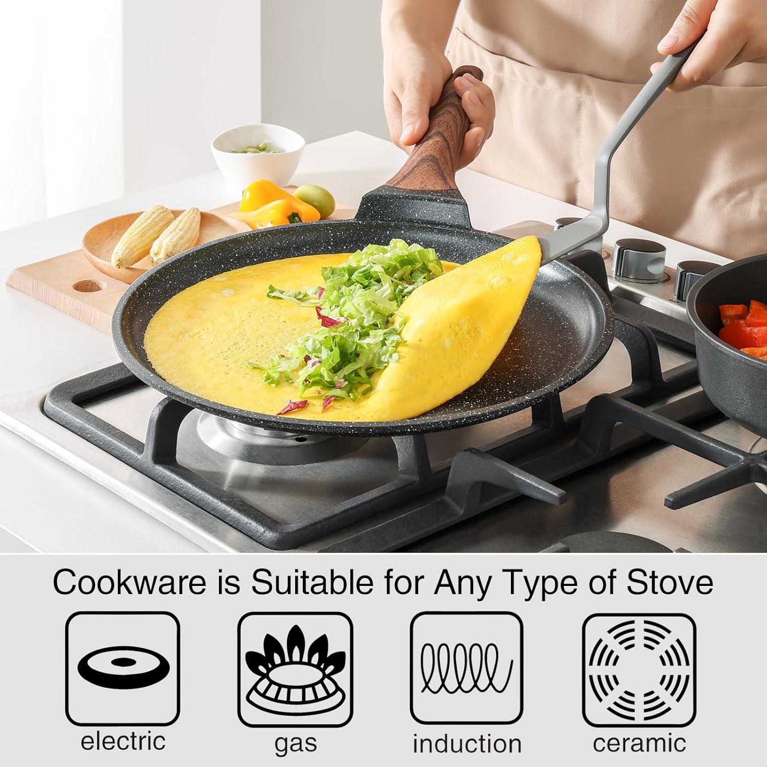 Crêpepfanne Antihaft 26 cm Granitbeschichtung Induktion