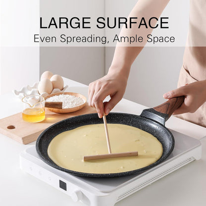 Crêpepfanne 26 cm Antihaft Granitbeschichtung Induktion Geeignet