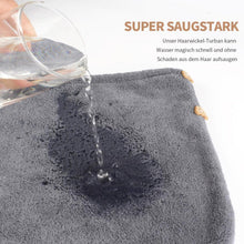 Haarturban Mikrofaser Haarhandtuch 3er Pack 30x70cm Dunkelgrau Schnelltrocknend