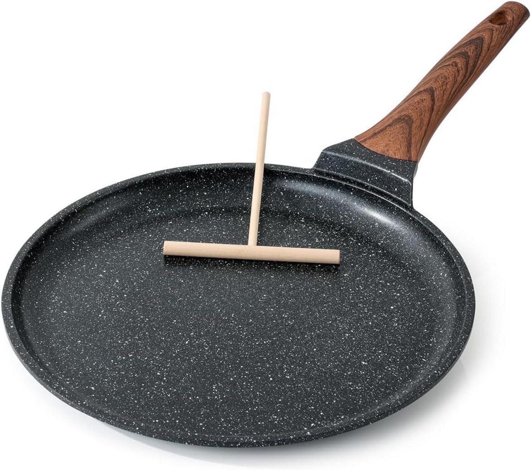 Antihaft Crêpepfanne 30cm mit Teigverteiler Induktion geeignet