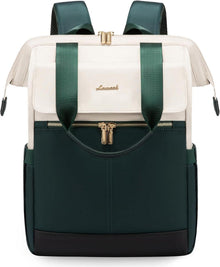 Grüner Damen Laptop Rucksack 15,6 Zoll Tagesrucksack 2 in 1