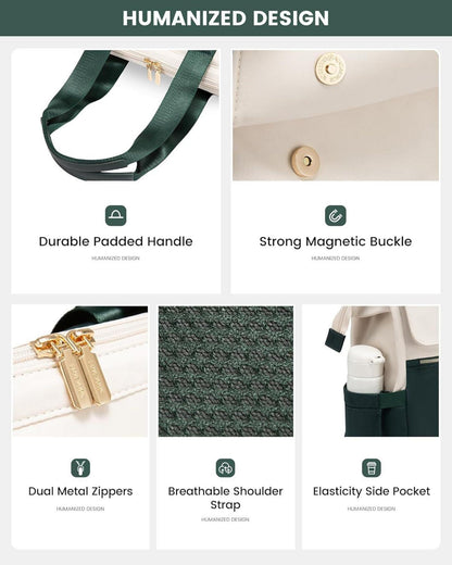 Rucksack Damen Grün 15,6 Zoll Laptop Backpack Handtasche 2 in 1 Uni