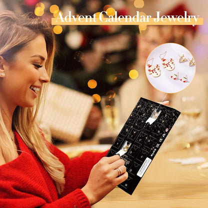 Adventskalender 2024 Frauen Mädchen Retro Grün Schmuck