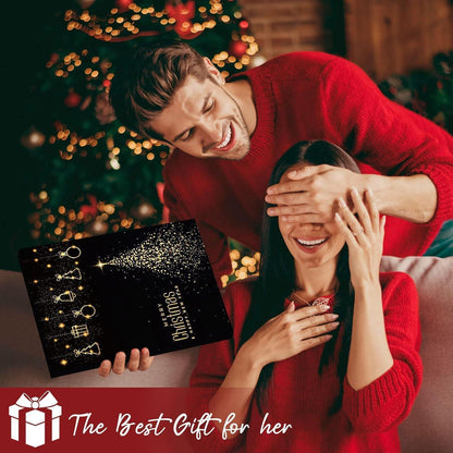 Adventskalender 2024 Frauen Mädchen Retro Grün Schmuck