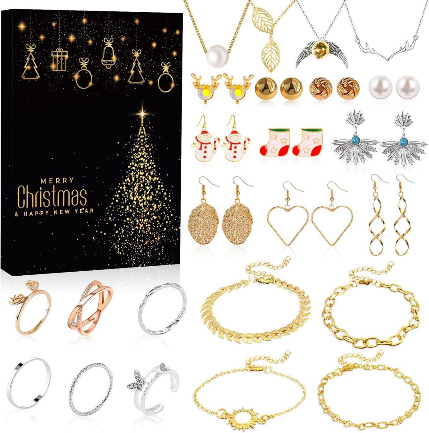 Adventskalender Schmuck 2024 Frauen Mädchen Weihnachtskalender