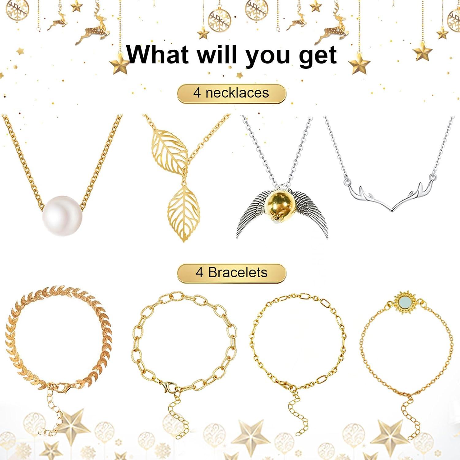 Adventskalender Schmuck 2024 Frauen Mädchen Weihnachtskalender