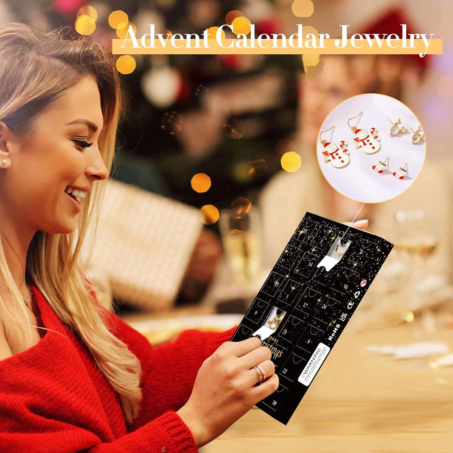 Adventskalender 2024 Schmuck Damen Mädchen Weihnachtsgeschenke 24 Überraschungen