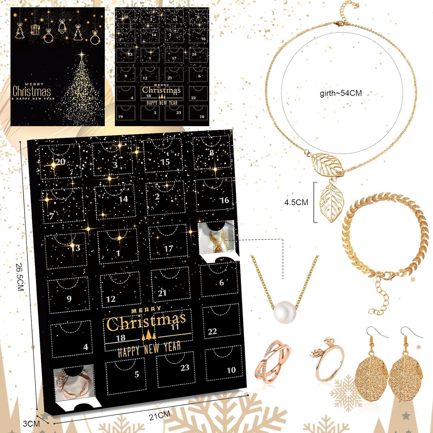 Adventskalender 2024 Frauen Mädchen Schmuck Damen Weihnachtskalender