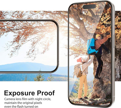SPARIN iPhone 16 Pro Panzerglas 3D Full Screen Kamera Schutzfolie 2+2 Stück 9H HärteAnti-Kratzerl Keine Blasen HD-Klar 6.3 Zoll