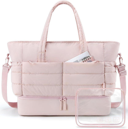 Sportliche Damen Weekender Reisetasche mit Schuhfach 38l Rosa