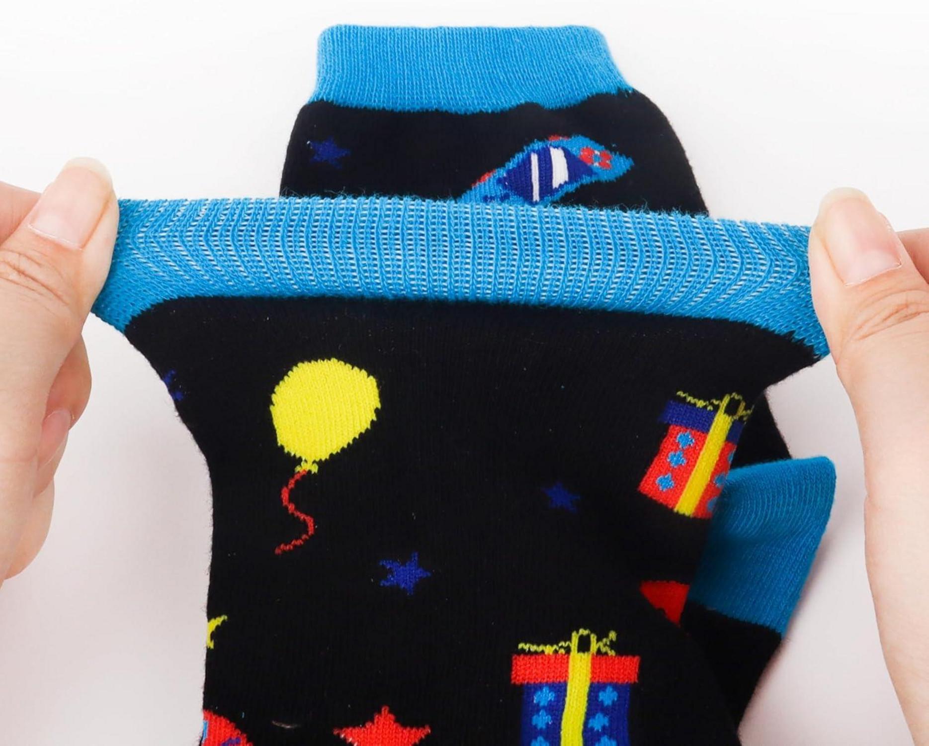 Jeasona 10. Geburtstag Jungen Geschenk Socken Blau Schwarz