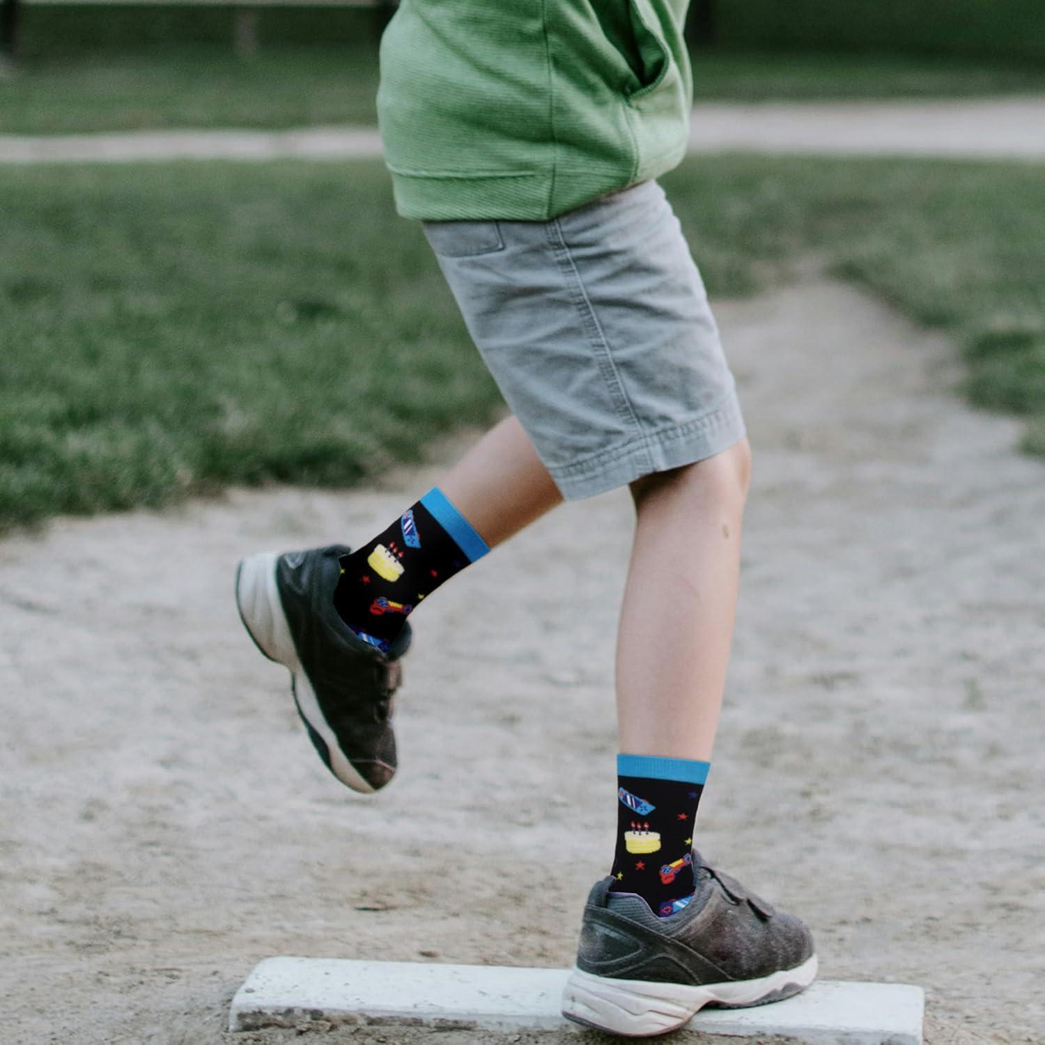 Geschenk Junge 10 Jahre Geburtstag Socken coole Jungs Motive Blau