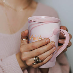 Kaffeetasse Schwangerschaft Geschenk für werdende Mütter 400ml Rosa Mama Loading 2025