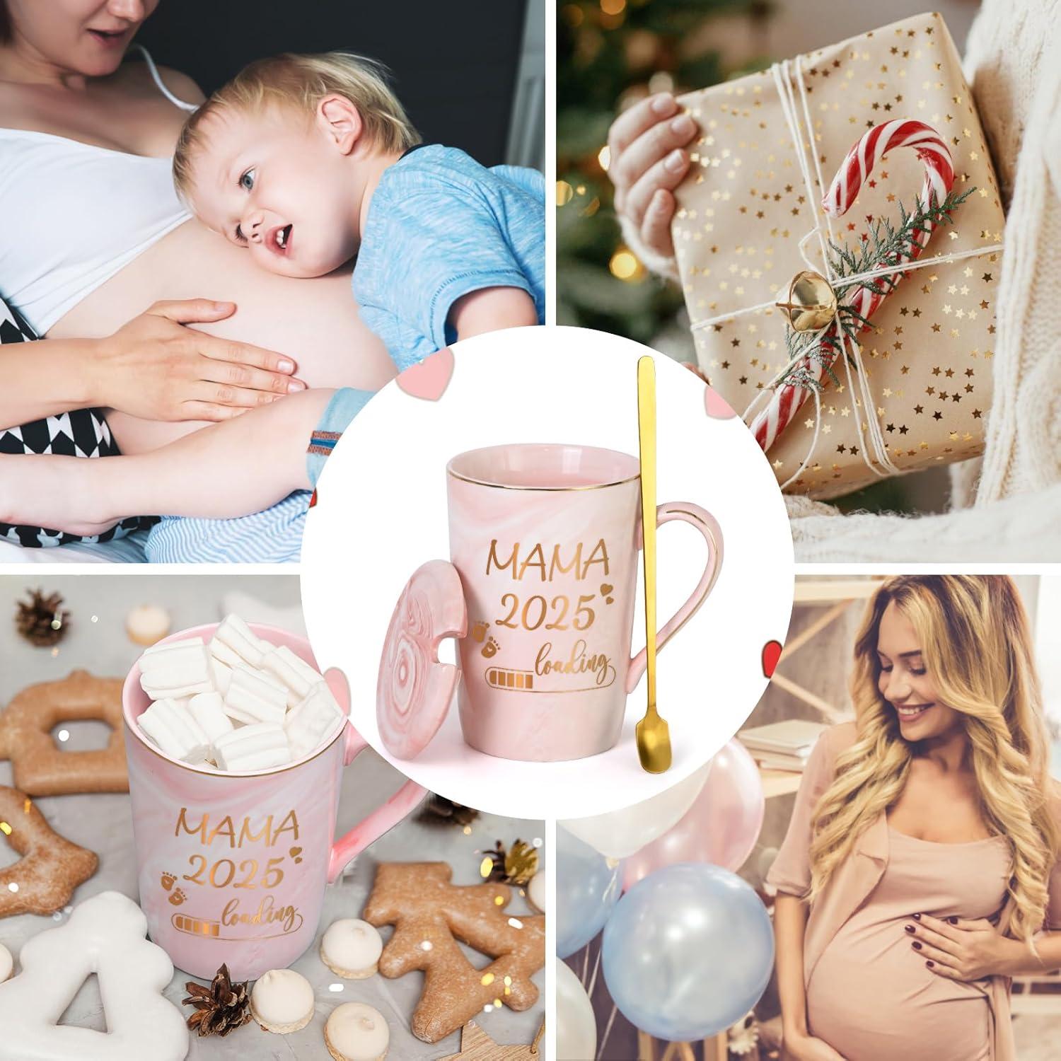 Kaffeetasse Schwangerschaft Geschenk für werdende Mütter 400ml Rosa Mama Loading 2025