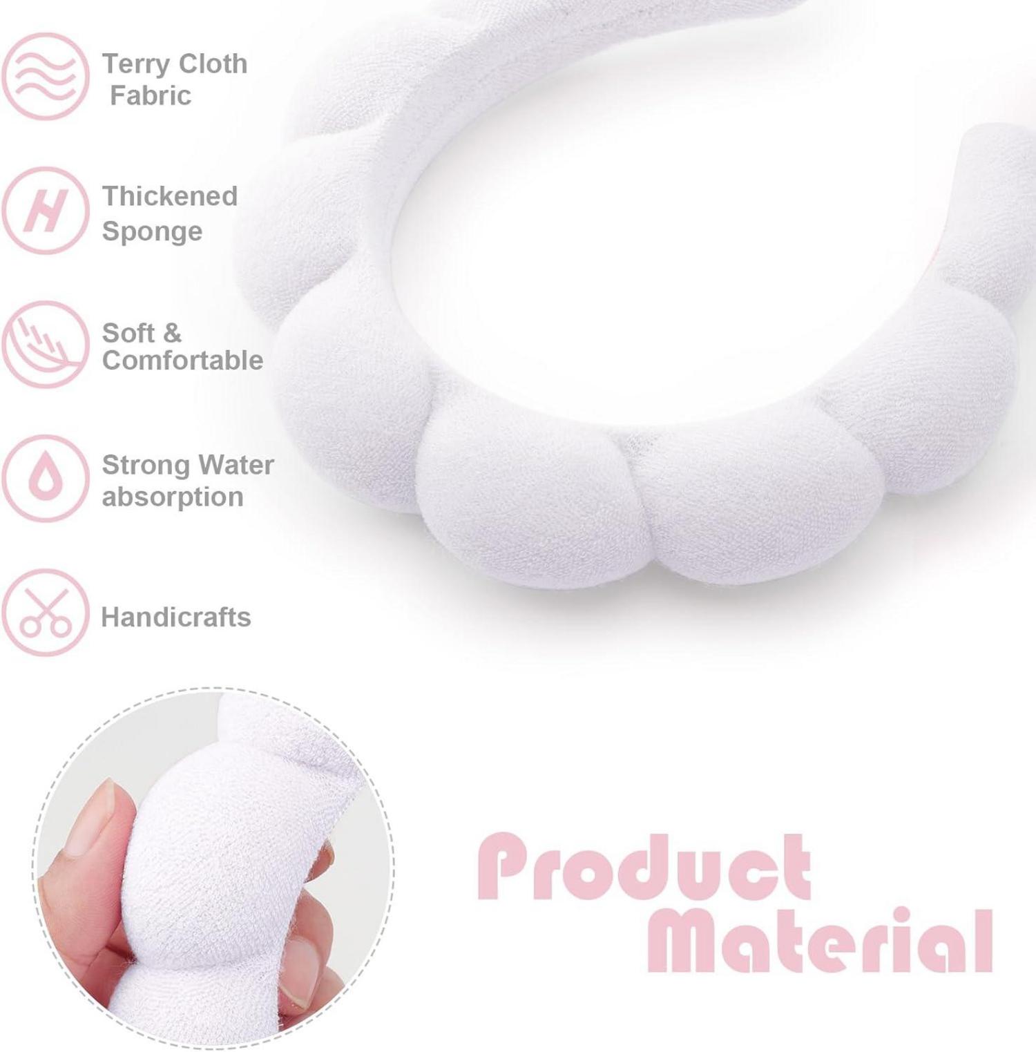 Spa-Stirnband Damen Schwamm Frottee Wolken weich Makeup Hautpflege 2