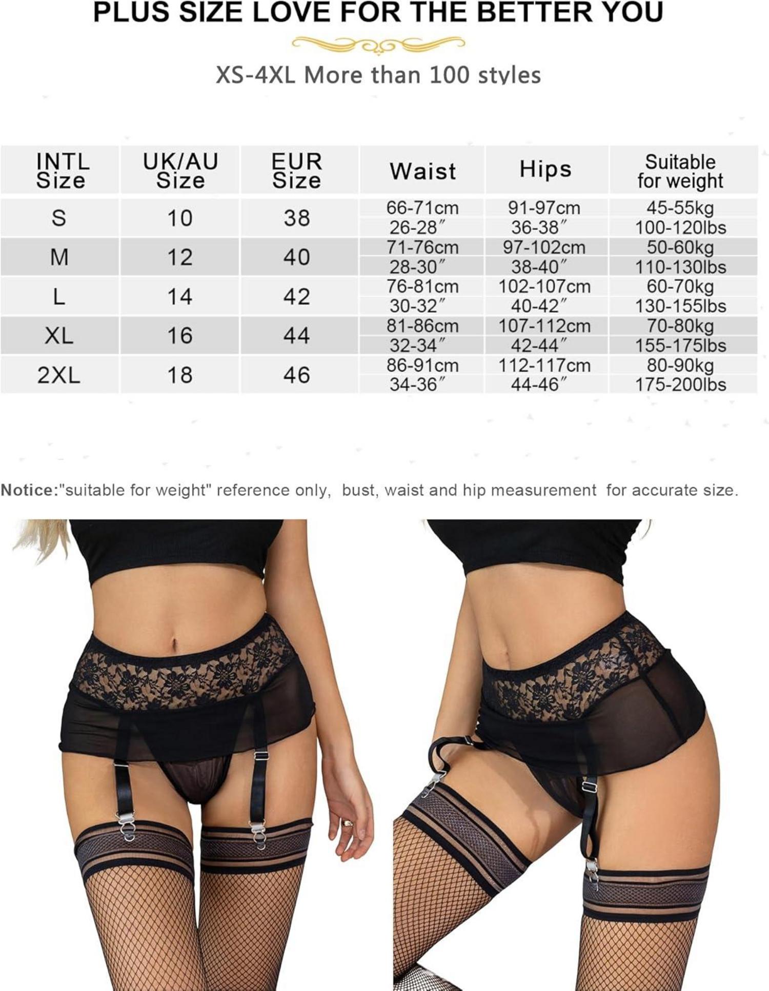 Breiter Strapsgürtel Damen Sexy Mesh Übergröße Halter Spitze