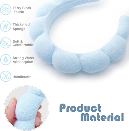 Spa-Stirnband Damen Schwamm Frottee Makeup Hautpflege 2 Pc Sponge Hair