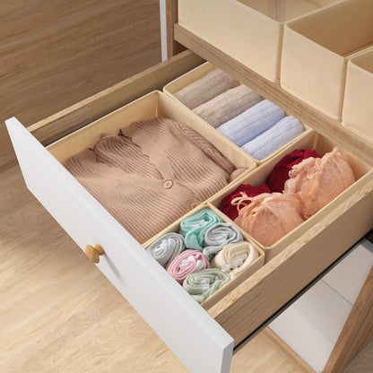 Schubladen Organizer für Malm Kommode 14-teilig Beige