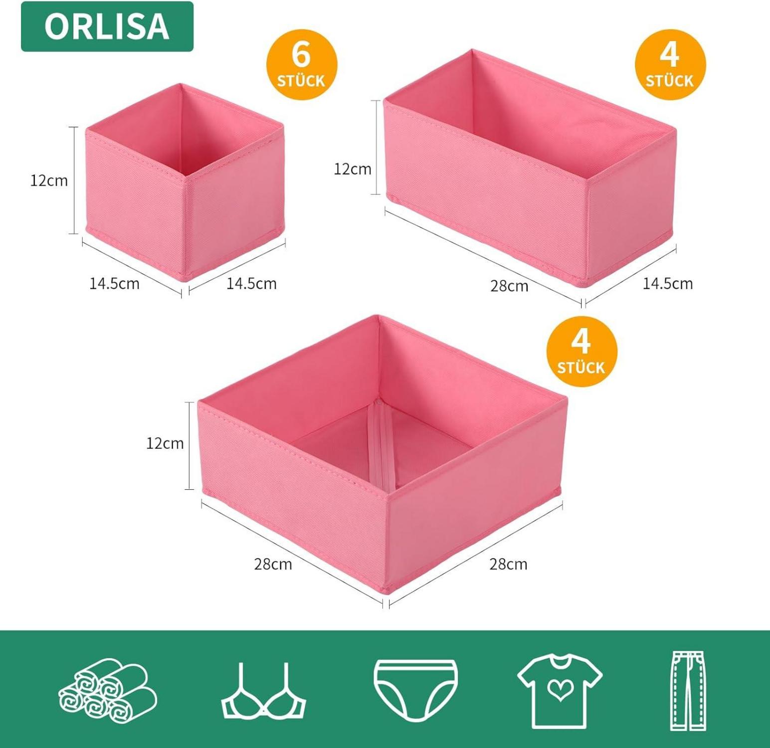Malm Schubladen Organizer Set 14-teilig, faltbar waschbar flexibel kombinierbar