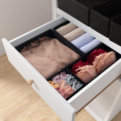 Schubladen Organizer Set für Malm Kommode 14-teilig Schwarz