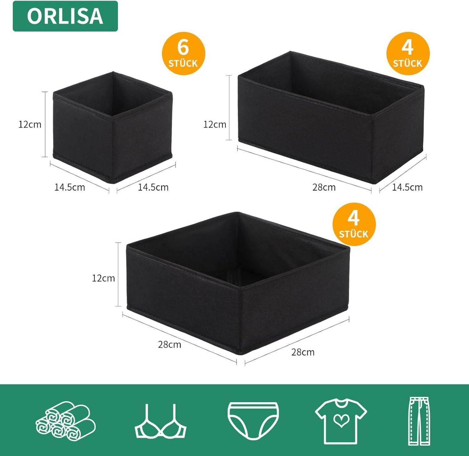Schubladen Organizer Set für Malm Kommode, faltbar, waschbar