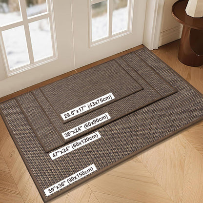 Fussmatte Innen 90x150 cm – Rutschfest & Waschbar Braun