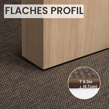 Fussmatte Innen 90x150 cm – Rutschfest & Waschbar Braun
