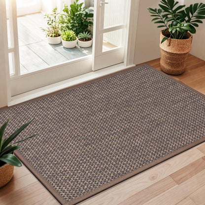 Fussmatte Innen 90x150 cm – Rutschfest & Waschbar Braun