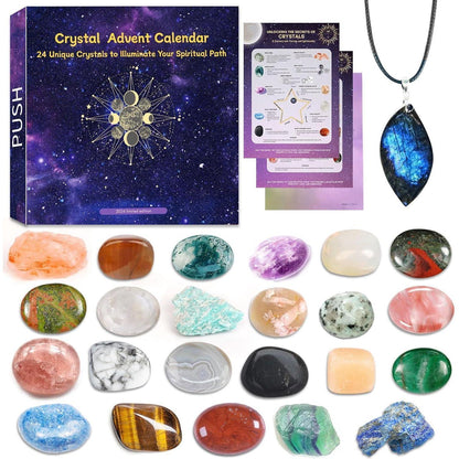 ANOTION Edelstein Adventskalender 2024 - 24 Tage Chakra