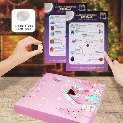 Edelstein Adventskalender 2024 Weihnachten Countdown Kristall