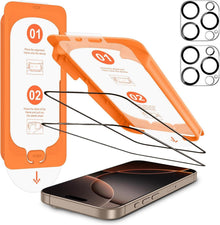 iPhone 16 Pro Max Panzerglas 2+2 Stück Schutzfolie Anti-Fingerabdrücke