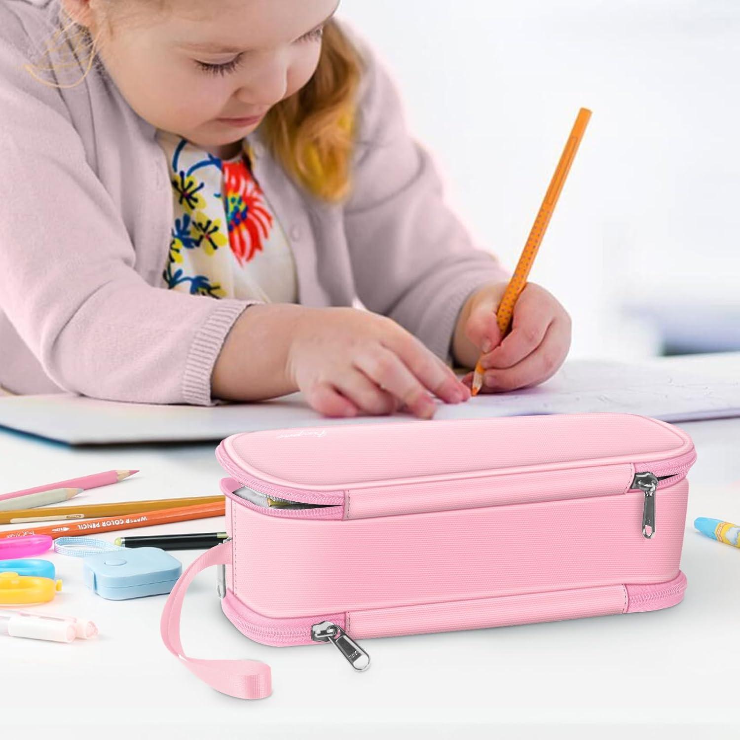 Großes Federmäppchen mit 3 Fächern Stiftetasche Schlamperbox