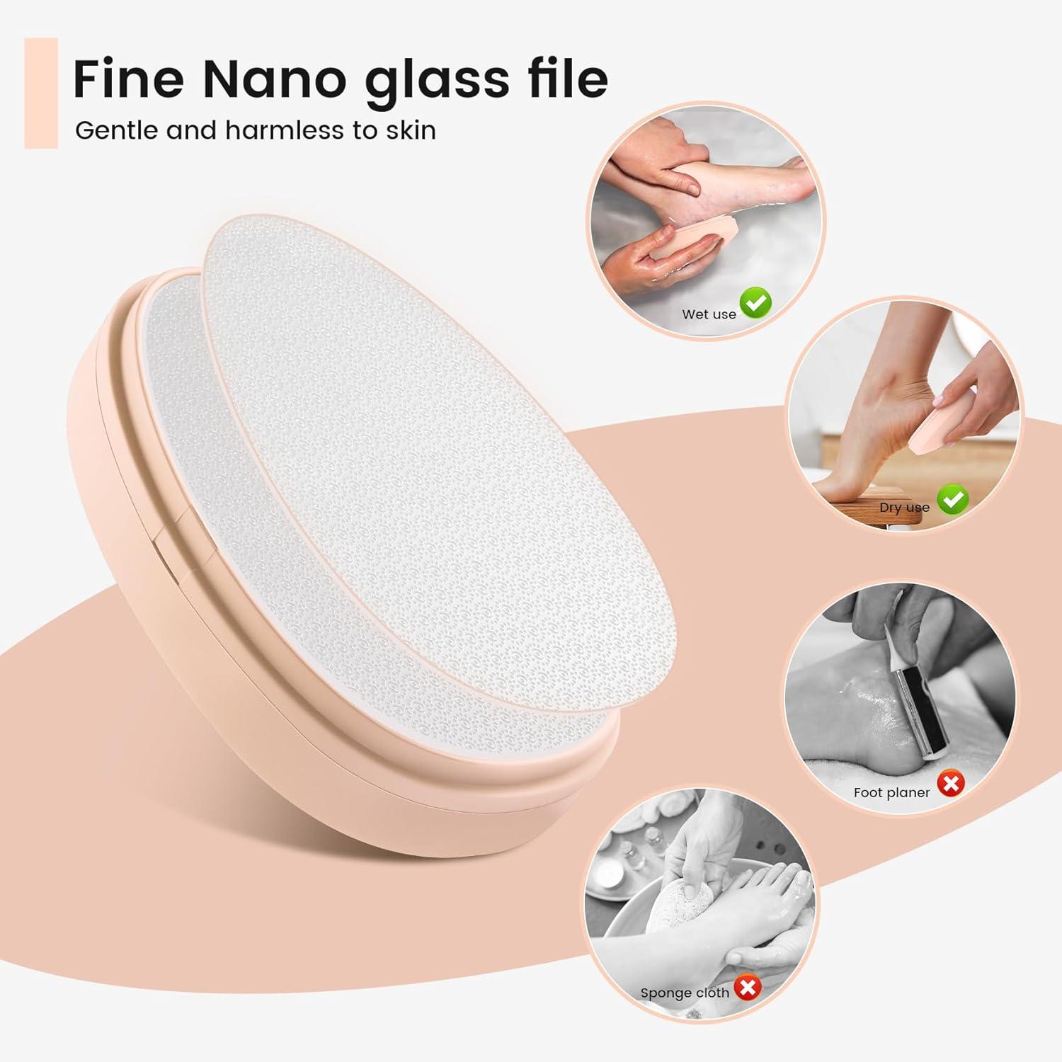 2in1 Nano Glas Hornhautentferner für samtweiche Füße - Professionelle Fußpflege