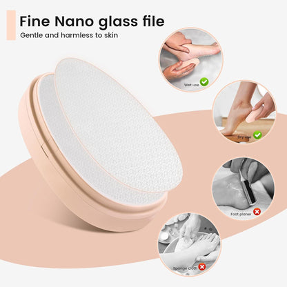 2in1 Nano Glas Hornhautentferner für samtweiche Füße - Professionelle Fußpflege