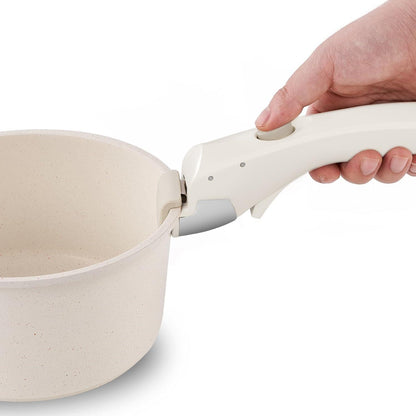 Abnehmbarer Griff für Bratpfanne und Kochgeschirrset - Beige Bakelit-Stiel